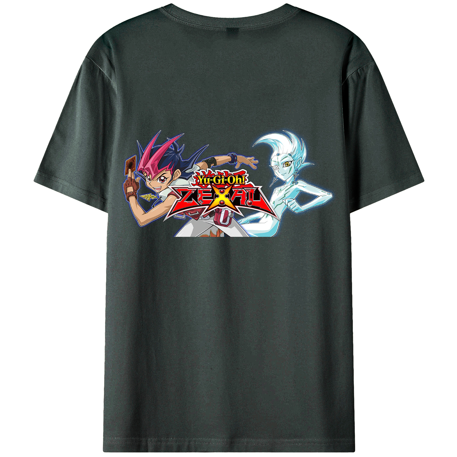 （画像用） 遊☆戯☆王 Yu-Gi-Oh! 綿100％ メンズ半袖Tシャツ（バックプリント） 通気性